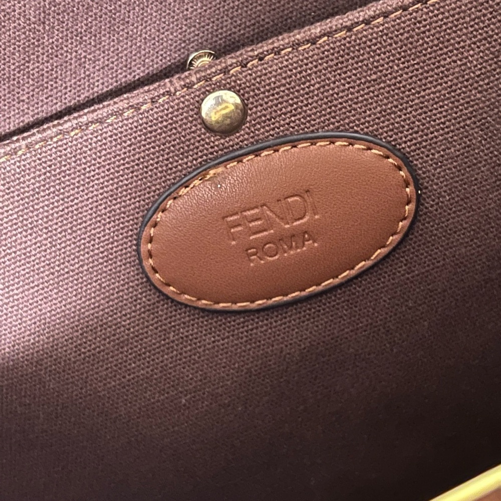Fendi canvas & leather purse vintage bag purse - Picture 2 of 16